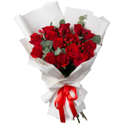 Букет «История любви» – 15 красных роз для вашей прекрасной истории Нефтегорск Челябинская область