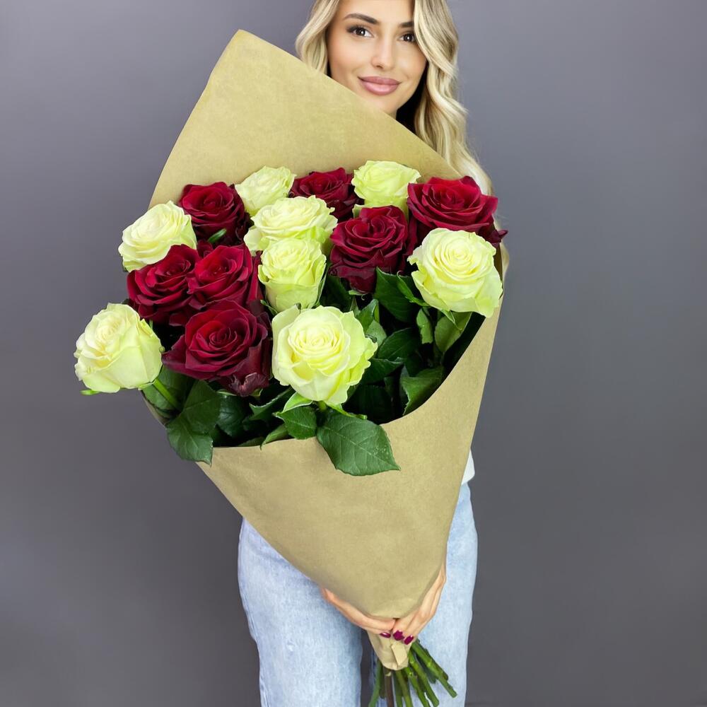 Букет «Инь-Ян» – гармония страсти и чистоты Нефтегорск Челябинская область