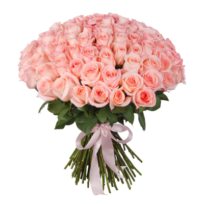 Букет из 101 розовой розы – символ бесконечной нежности Нефтегорск Челябинская область