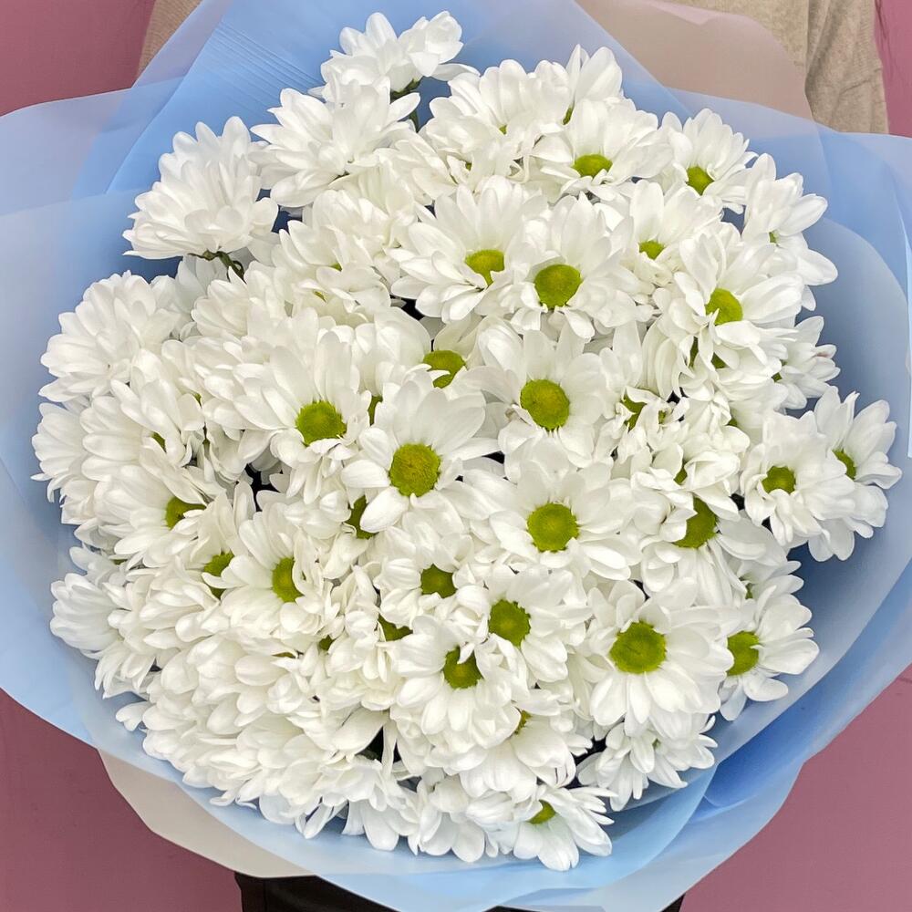 Букет «Ромашковое поле» – свежесть белых хризантем Нефтегорск Челябинская область