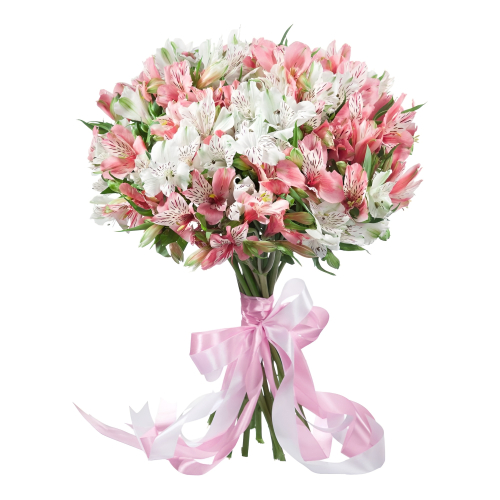 «Воздушная нежность»  букет из розовых альстромерий Нефтегорск Челябинская область