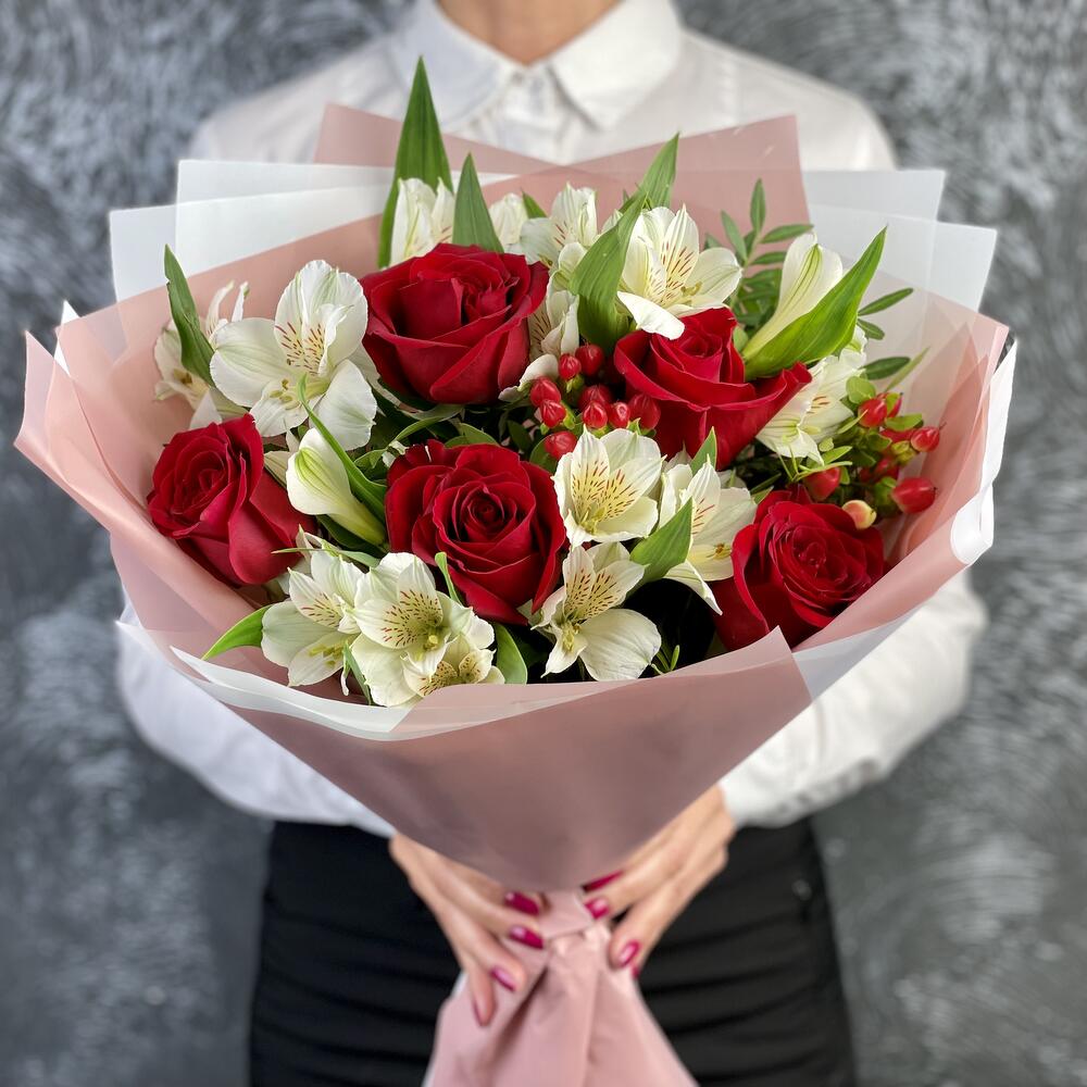 Букет «Нуар» – контраст страсти и нежности Нефтегорск Челябинская область