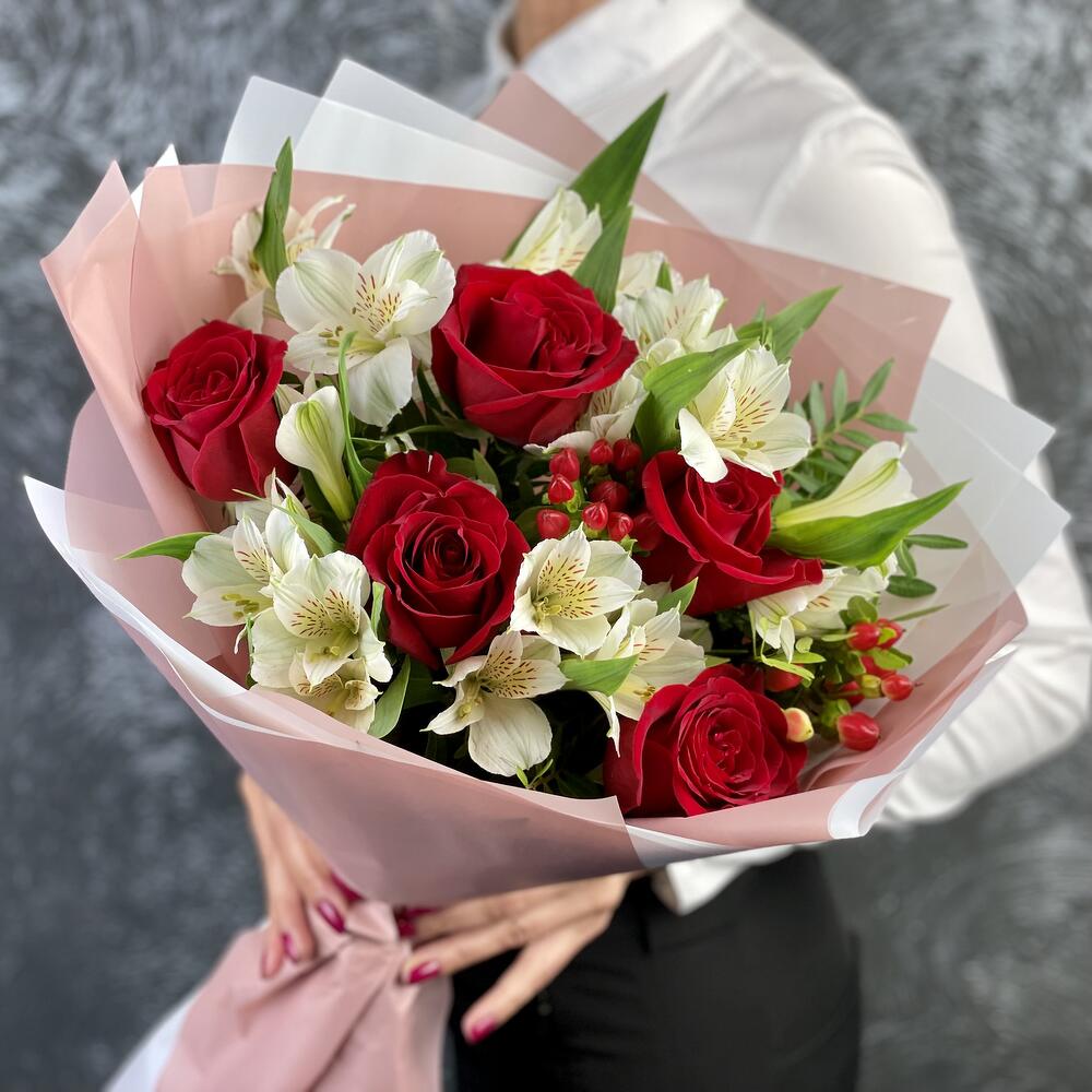 Букет «Нуар» – контраст страсти и нежности Нефтегорск Челябинская область