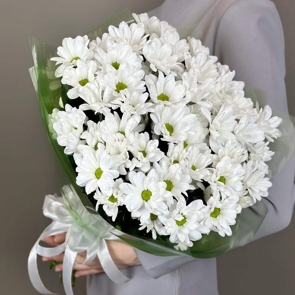 Букет «Мечты о лете» – свежесть белых хризантем Нефтегорск Челябинская область