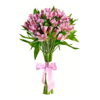 Букет «Хорошее настроение» из розовых альстромерий – солнечный подарок Нефтегорск Челябинская область