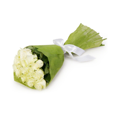 Букет из белых роз в фетре Нефтегорск Челябинская область