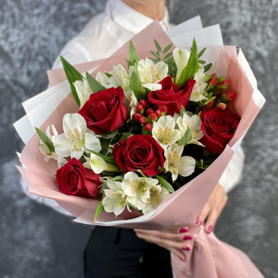 Букет «Нуар» – контраст страсти и нежности Нефтегорск Челябинская область