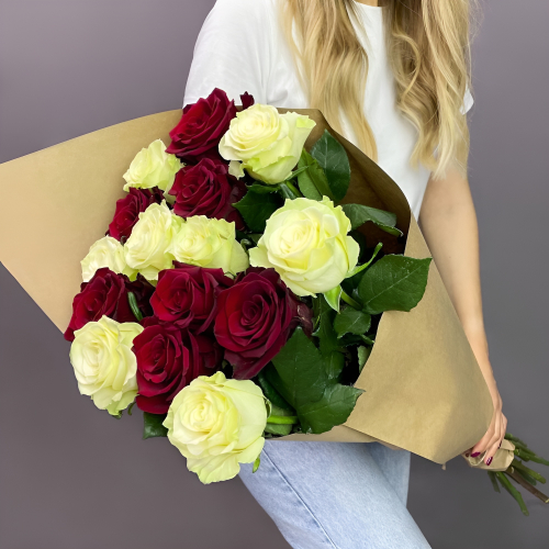 Букет «Инь-Ян» – гармония страсти и чистоты Нефтегорск Челябинская область